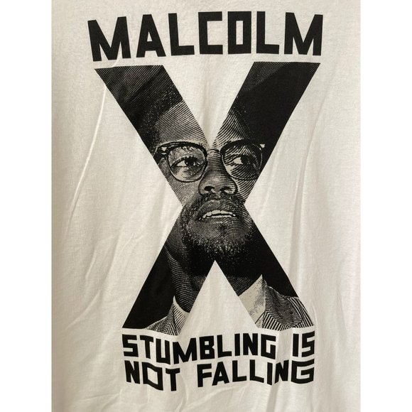Malcolm X "Stumbling Is Not Falling" Graphic Short Sleeve Crew Neck Tee - Medium - Picture 9 of 9